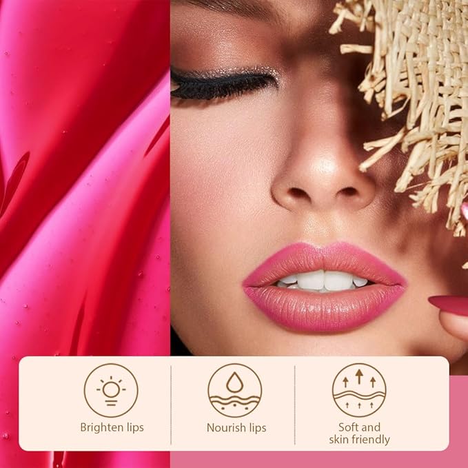 Matte Liquid Lip Stain Peel Off Lip Liner Tattoo - Delicate Pink, Waterproof Smudge-Proof Lip Gloss, Long-Lasting Non-Stick Cup Formula, Natural Peel Off Design for All Skin Types, #00-VivaGrace Women