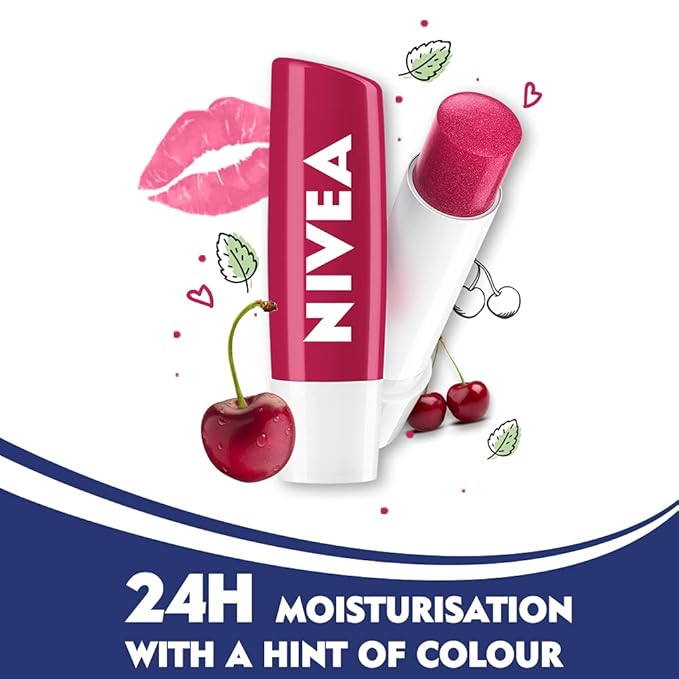 Nivea Lip Care Fruity Shine Cherry, 4.8gm-VivaGrace Women