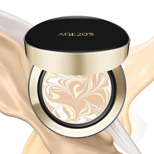 AGE20'S Signature Essence Pact SPF 50+ | Pack of 1 | 17N IVORY | Cream Foundation, Dewy Finish, Natural Coverage | Korean Cushion Foundation-VivaGrace Women