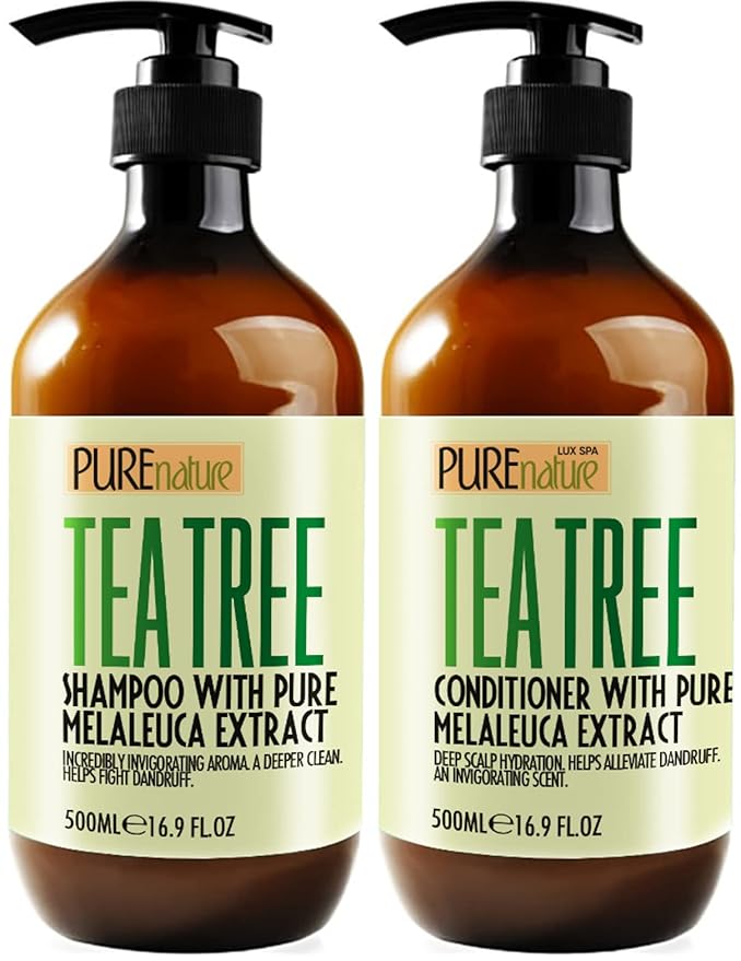 Tea Tree Oil Shampoo and Conditioner Set - Sulfate and Paraben Free Treatment for Oily Hair and to Help Reduce Your Itchy and Dry Scalp - Healthy Anti Dandruff Formula for Men and Women-VivaGrace Women