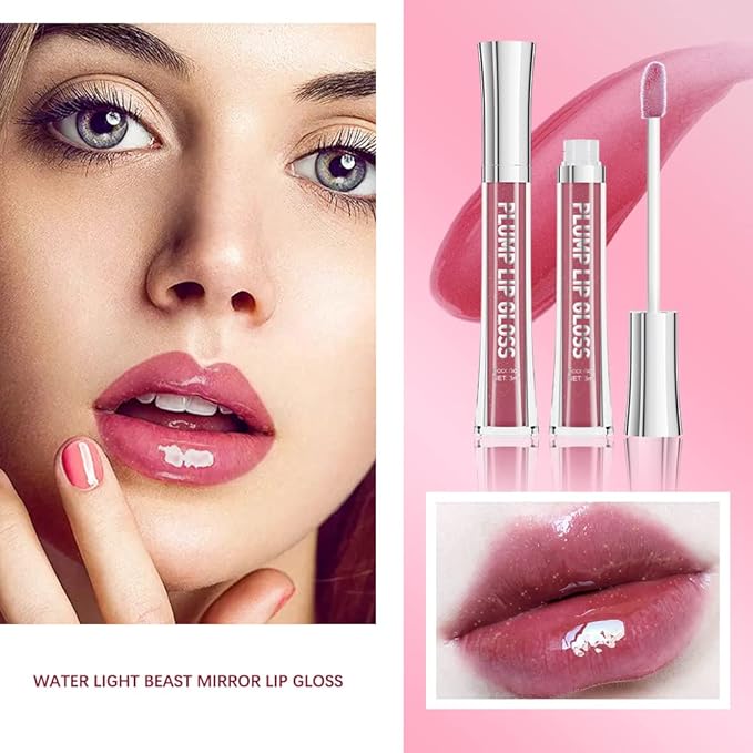 ibcccndc Lip Plumper Plumping Lip Gloss Hydrating Nourishing Lip Oil Red Liquid Lipstick Lip Care Products Mineral Oil Clear Lipgloss (4)-VivaGrace Women