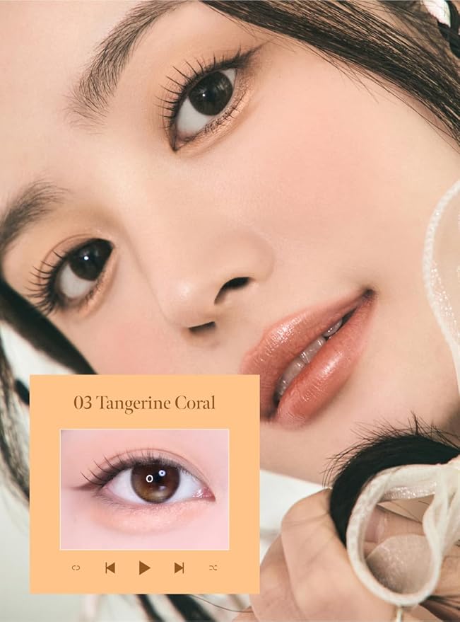 CORALHAZE Idol AEGYO-SAL Maker 03 Tangerine Coral, 2-in-1 Under-Eye Highlighter and Contour Liner for Bright, Voluminous Eyes, Long-Lasting, Smudge-Proof Shimmer Stick with Natural Glow, Korean Beauty-VivaGrace Women