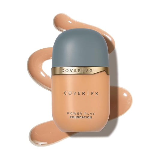 COVER FX Power Play Foundation - Shade M2 - Buildable Full Coverage - Waterproof Sweat-Proof Transfer-Proof - Natural Matte Finish - All Skin Types-VivaGrace Women