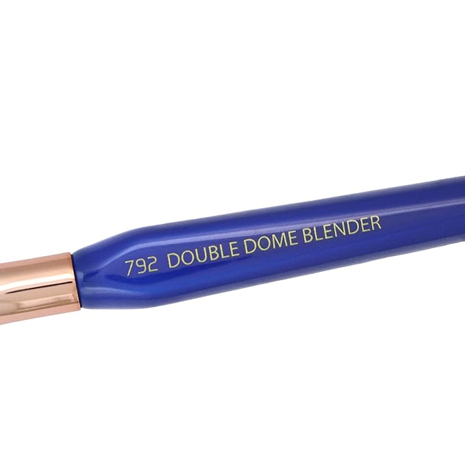 Bdellium Tools Professional Makeup Brush - Golden Triangle 792 Eye Double Dome Blender - With All Vegan and Soft Synthetic Fibers, For Effortless Application and Blending (Blue, 1pc)-VivaGrace Women