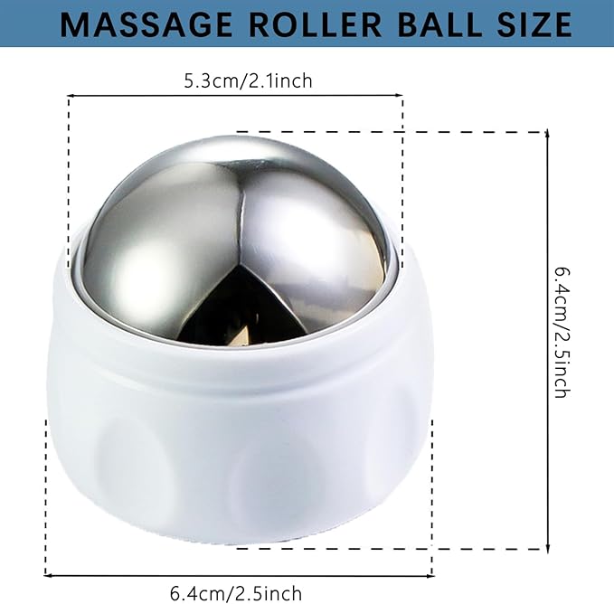 Cold Massage Roller Ball, Trigger Point Therapy, for Muscle & Myofascial Release, Deep Tissue Massage Pain Relief, Great Tool for Back/Neck Pain, Muscles Recovery-VivaGrace Women