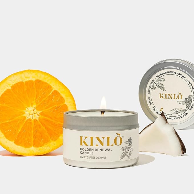 Kinlo Self Care Kit - Facial Oil, Facial Mist, Eye cream, Sweet Orange Coconut Scent Candle | Home SPA Gift Set Mother's Mother's day gift day gift | Black Owned Skincare | Made in USA-VivaGrace Women