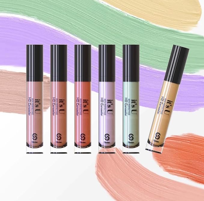 SISTAR It's U Skin Perfecting Conceal HD Contour Color Corrector Full Coverage Smooth and Flawless (Yellow)-VivaGrace Women