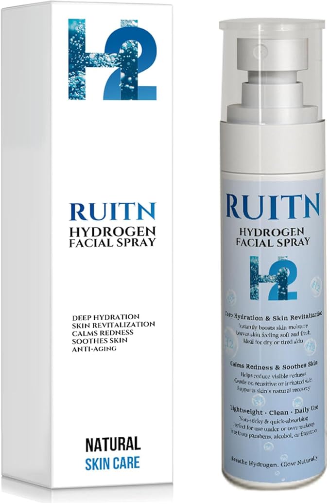 Hydrogen Face Mist Hydrating Spray,with Hydrogen Water Tablets, H2 Water Facial Spray for Deep Hydration,Anti-Aging Antioxidant Rejuvenation,Portable Design-VivaGrace Women