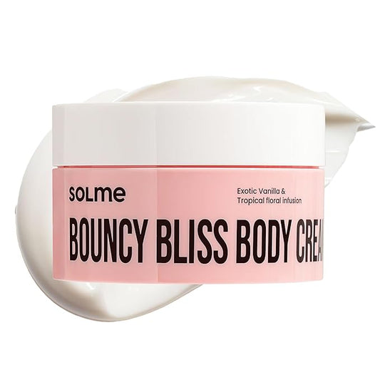 SOLME Brazilian Bum Bum Body Lotion Bouncy Bliss | Skin Tightening Body Butter with Coconut & Jojoba Oil, Collagen & Avocado Extract | Glowing Skin | Peach Vanilla Scent | K-Beauty, 6.76 fl. oz.-VivaGrace Women