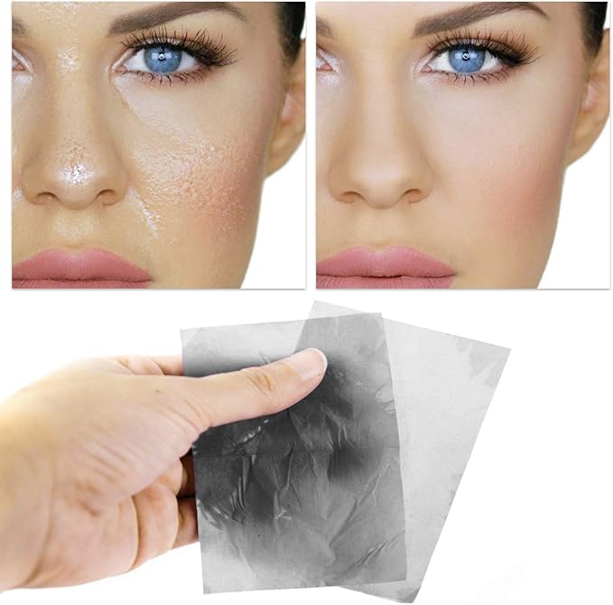 Oil Blotting Sheets for Face Natural Bamboo Charcoal Blotting Paper for Oily Skin Oil Absorbing Tissues Beauty Blotters Remove Excess Shine Organic Blot Papers For Facial Make Up & Skin Care 1 Pack-VivaGrace Women