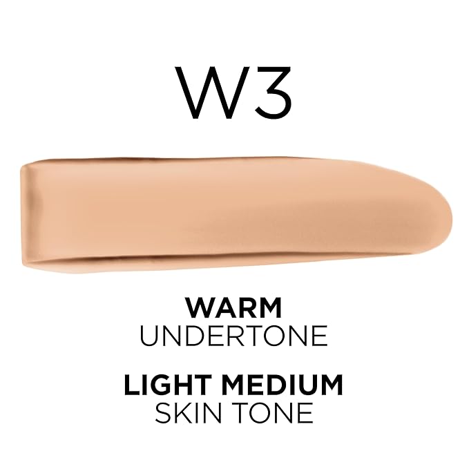L'Oreal Paris True Match Super-Blendable Foundation, Medium Coverage Liquid Foundation Makeup, W3, Light Medium, 1 Fl Oz-VivaGrace Women