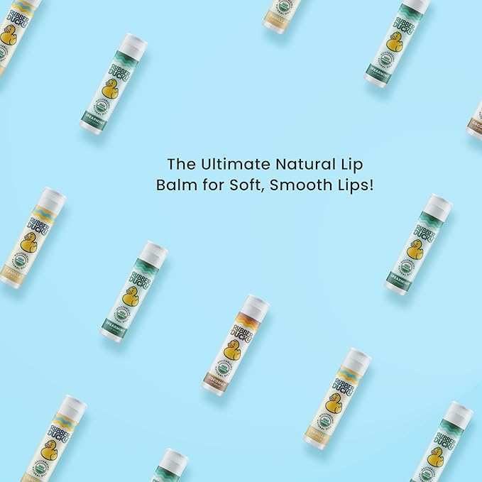 Rubber Ducky Sunscreen - Organic Lip Balm for Women, All Natural Lip Balm Stick with Vitamin E - Moisturizing & Hydrating Lip Balm for Dry Lips - Untinted and Non-Toxic Lip Care - Vanilla, 3 Pack-VivaGrace Women