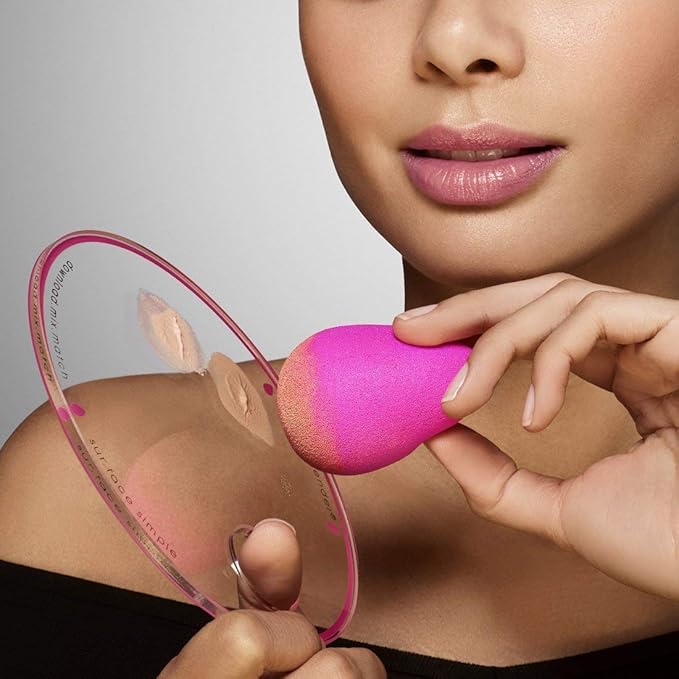 Beautyblender® | Surface Simple Portable Clear Beauty Blender Makeup Mixing Palette, Mix and Match Foundations and Creams, Includes Mixing Makeup Wand-VivaGrace Women