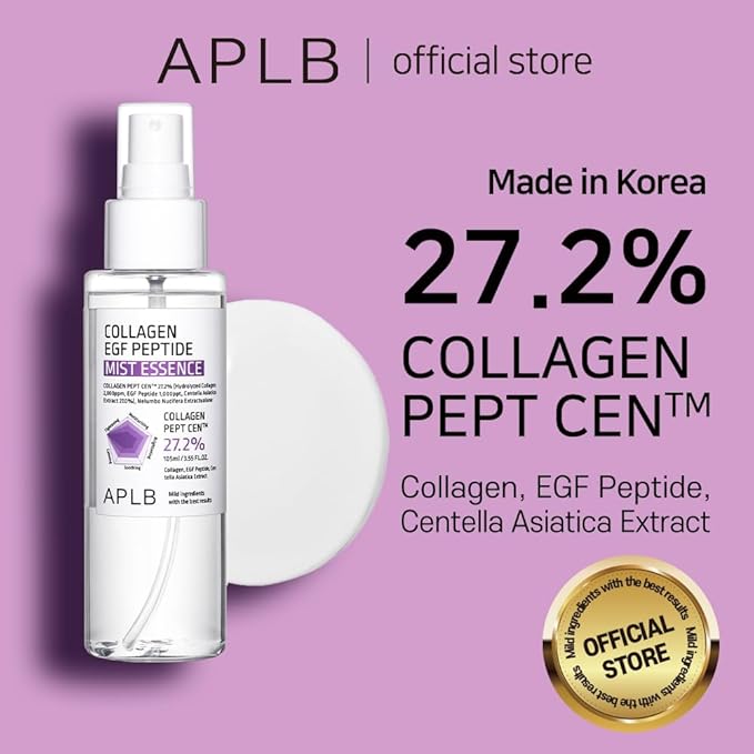 APLB Collagen EGF Peptide Mist Essence | COLLAGEN PEPT CEN™ 27.2% 3.55 FL.OZ/Korean Skincare, Elasticity care, Replenishing moisture, Revitalize for gentle and improve skin texture-VivaGrace Women