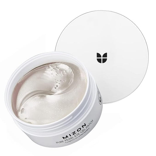 MIZON Pure Pearl Eye Gel Patch with Pearl, Diamond Powder, and Niacinamide for Radiance, Firming, and Nourishment – 60pcs – Improves Dark Circles and Luminosity-VivaGrace Women