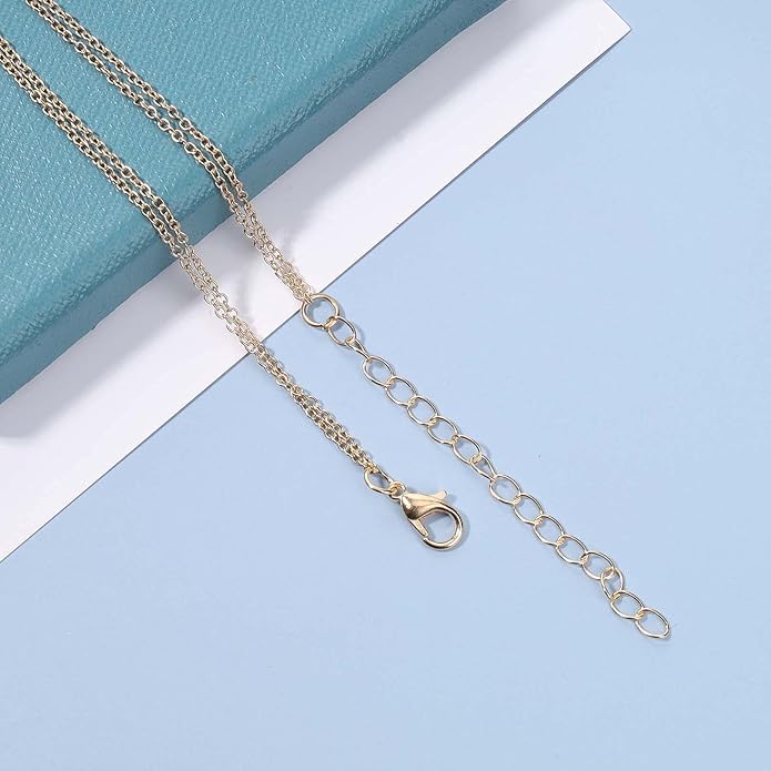 Boho Layered Pearl Necklace Choker Gold Pearl Pendant Necklace Multi Layer Vintage Necklace Chain Bridal Necklace Jewelry for Women and Girls-VivaGrace Women