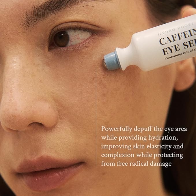 Hydro Boost Caffeine Eye Serum (0.33 fl.oz./10ml) - With 10% Caffeine Solution, Niacinamide & Hexapeptide-8, Depuff, Elasticity, Antiwrinkle and Brightening-VivaGrace Women