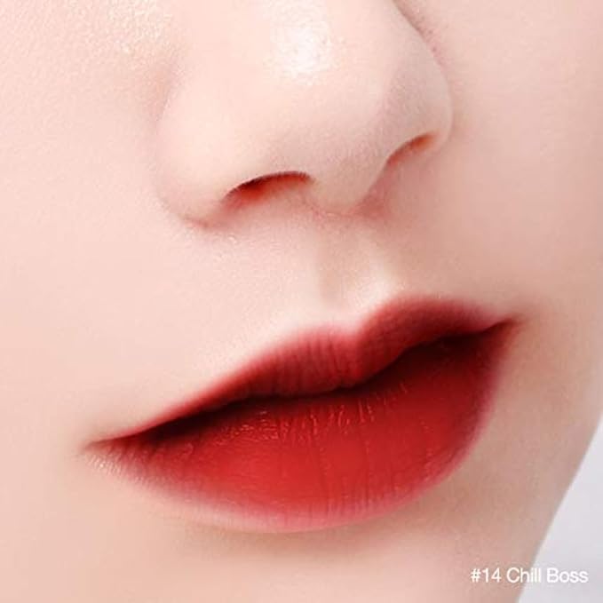 BBIA Last Velvet Lip Tint - Soft & Creamy Matte Finish Lip Stain, Blur Effect with Velvety Texture, Long-Lasting, High Pigment, Lightweight, Non-Drying, Korean Lip Makeup (14 CHILL BOSS)-VivaGrace Women
