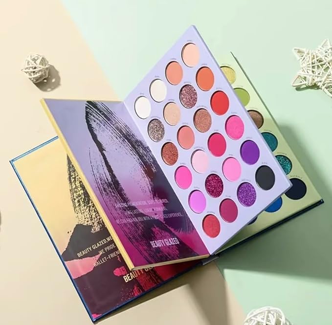 Generic Majical Book of Beauty Makeup Palette, 72 Colors, 3-Layer Folding Book, Eyeshadow Palette, Long Lasting-VivaGrace Women