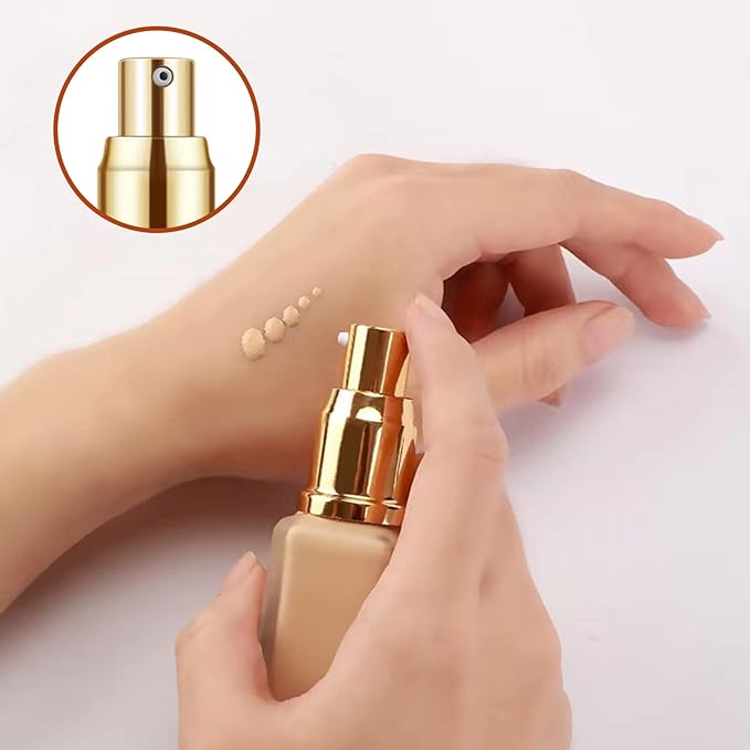 Chris.W 2Pack Foundation Pump for Estee Lauder Double Wear Foundation(Gold)-VivaGrace Women