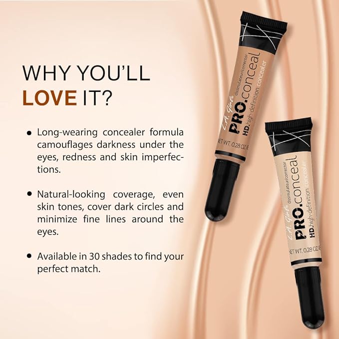 L.A. Girl Pro Concealer, Toffee, 0.28 Oz (LAX-GC984-B)-VivaGrace Women
