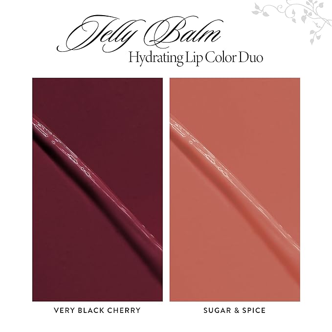 LAURA GELLER NEW YORK Jelly Balm Hydrating Lip Color Duo - Very Black Cherry + Sugar & Spice - Holiday 2024-VivaGrace Women