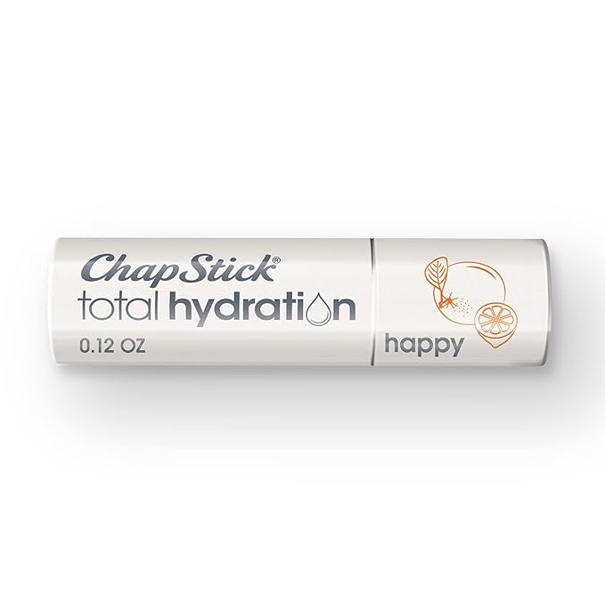 ChapStick Total Hydration Essential Oils Happy Orange And Lemon Lip Balm Tube, Lip Care - 0.12 Oz-VivaGrace Women
