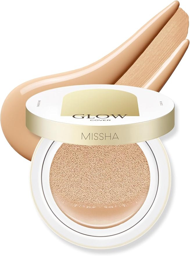 MISSHA Glow Cushion No.23 Natural Beige for Natural Skin Radiant & Moisturizing Skin with Buildable Coverage-VivaGrace Women