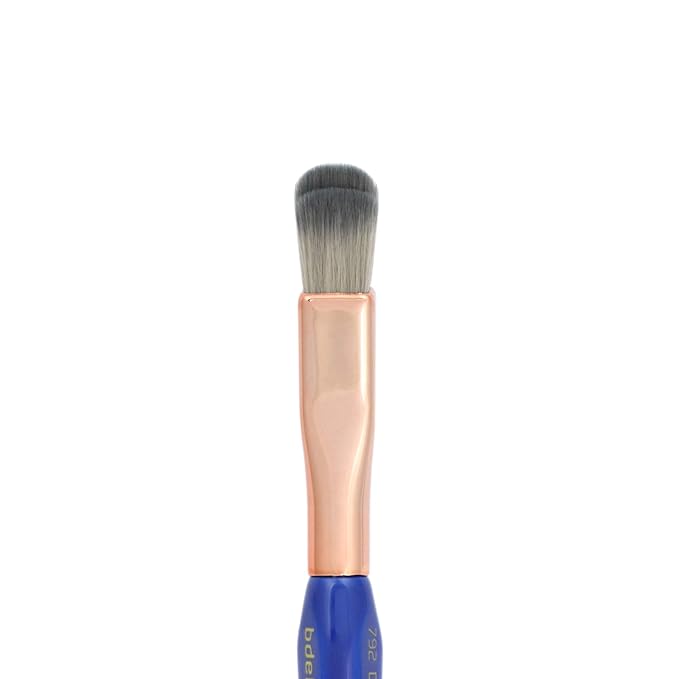 Bdellium Tools Professional Makeup Brush - Golden Triangle 792 Eye Double Dome Blender - With All Vegan and Soft Synthetic Fibers, For Effortless Application and Blending (Blue, 1pc)-VivaGrace Women