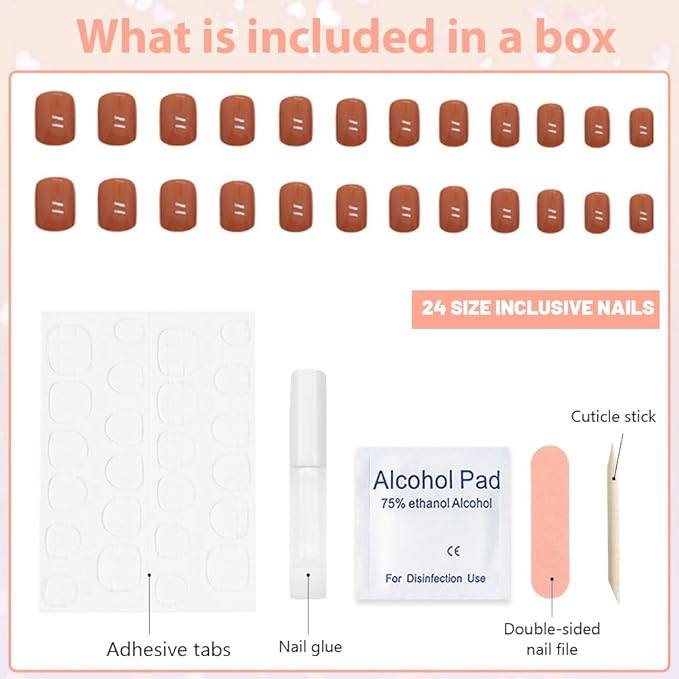Ombre French Press On Nails Short Almond 24 Pcs, Cat Eye Designer Reusable Acrylic Fake Nails with Glue, Glossy Soft Gel Nails Wedding and Party, Stick On Glue On Nails, Nial for Women Gift
