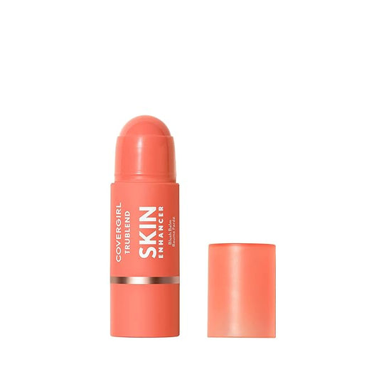 CoverGirl Trublend Skin Enhancer Blush Balm Stick, 210 Radiant Peach, Vegan Formula, Easy to Use, Glides on Effortlessly, Non-Greasy, Doesn't Crease, 0.21oz-VivaGrace Women