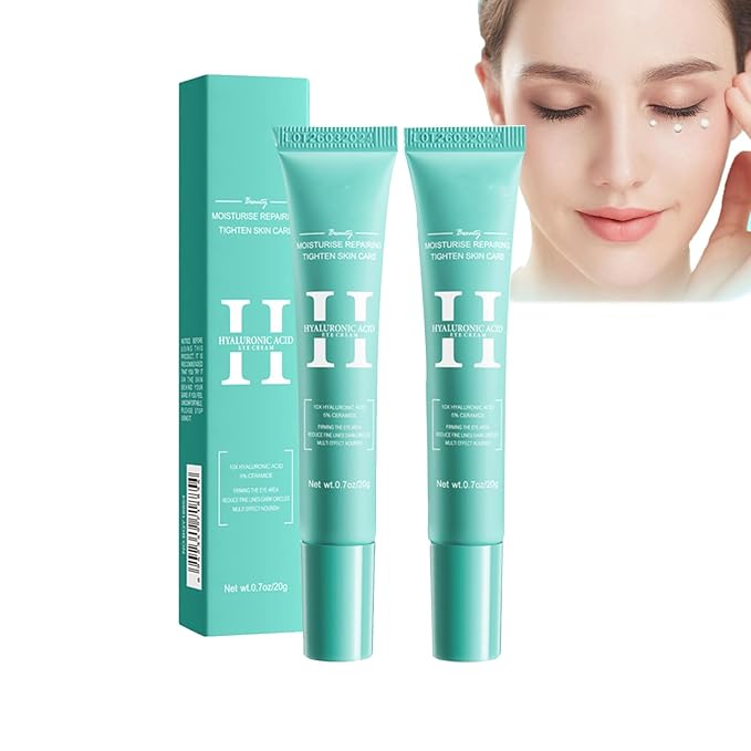 2 PCS Hyaluronic Acid Repair Eye Cream for Dark Circles,Bags Under and Puffiness,Eye Wrinkle Firming Cream Moisturise Repairing Thghten Eye Skin Care-VivaGrace Women