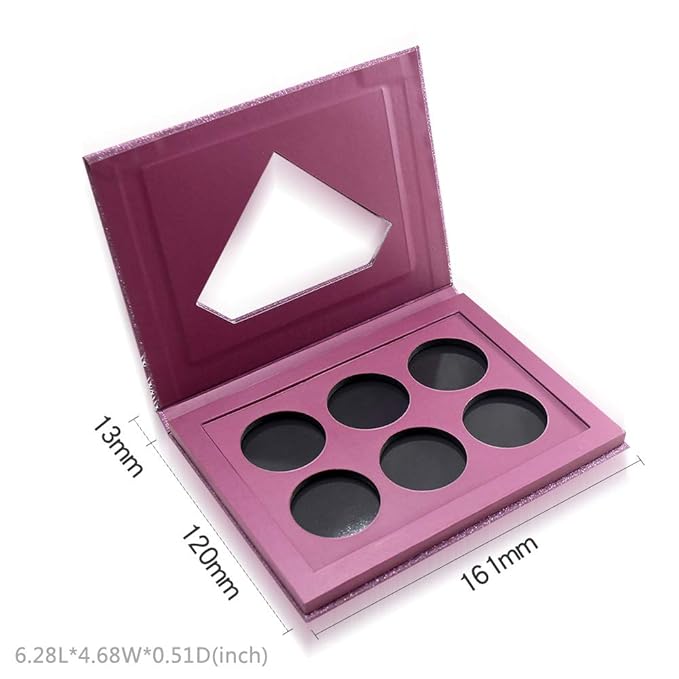 Medium-Sized Magnetic Makeup Palette with Diamond-Shaped Transparent Window-VivaGrace Women