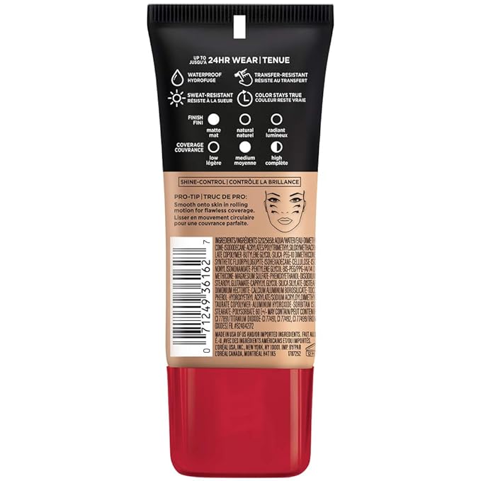 L'Oreal Paris Cosmetics Makeup Infallible Pro-Matte Liquid Longwear Foundation, Ivory Beige, 1 fl oz-VivaGrace Women