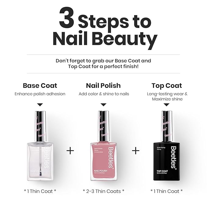 Beetles Jelly Nail Polish Set, 6 Colors Sheer Pink Nail Polish Long Lasting & Quick Dry Clear Jelly for Women, Pink Nail Strengthener Polish for Salon DIY Manicure Set