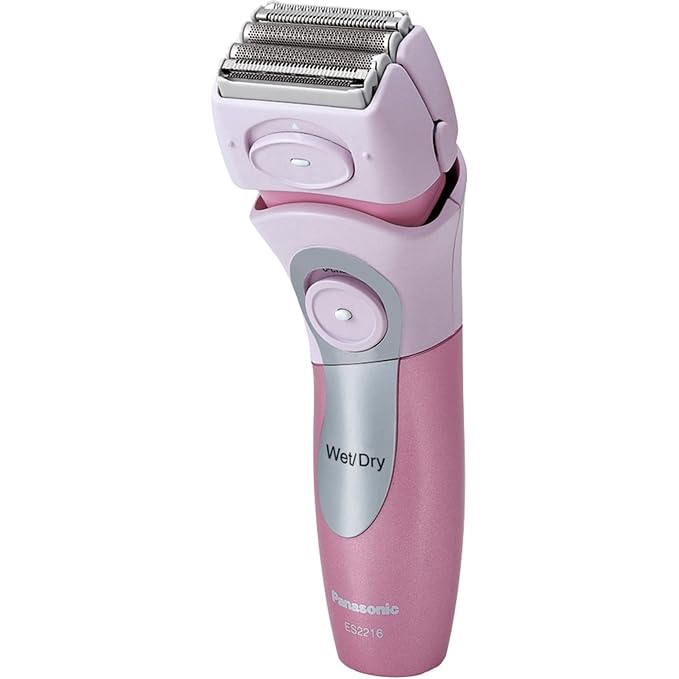 Panasonic Electric Razor for Women with Bikini Trimmer Attachment, Cordless Close Curves 4-Blade Electric Shaver with Wet or Dry Operation and Pop-Up Trimmer – ES2216PC (Pink)-VivaGrace Women