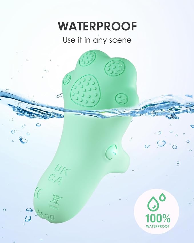 Portable Mini Facial Massage Ball, Waterproof Rechargeable Powerful Multifunctional Eye Face Finger Massager (Green)-VivaGrace Women