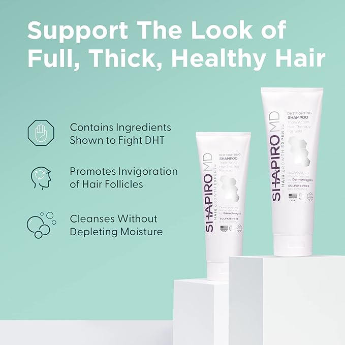 Shapiro MD Hair Growth Experts Vegan Hair Loss Shampoo for Thinning Hair | Experience Healthier, Fuller and Thicker Looking Hair (1 Month Supply)-VivaGrace Women