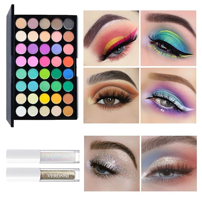Makeup Kit for Women Full Kit, All in one makeup kit with Eyeshadow Eyeliner Eyebrow Lip Gloss Face Makeup & Brushes Full Starter Cosmetics Set For Girls & Teens (Set A)-VivaGrace Women
