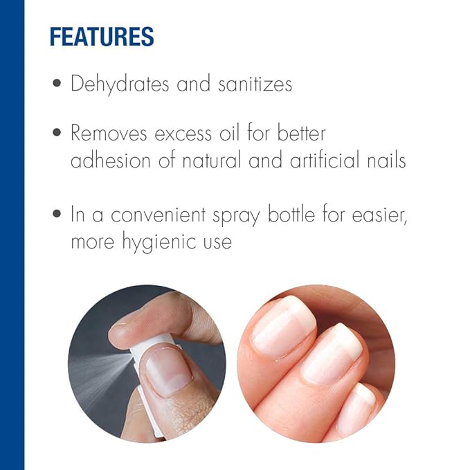 IBD Nail Prep Dehydate Spray – Nail Dehydrator & Cleanser for Acrylic, Gel & Dip Powder, Improves Bond Speed & Adhesion – 4 oz