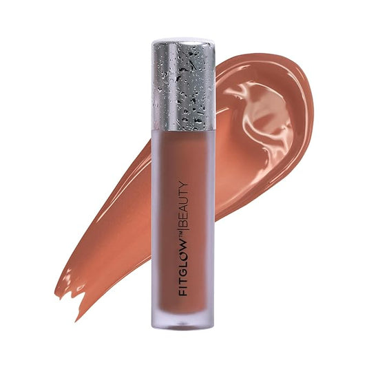 FITGLOW Beauty Lip Colour Serum | Hydrating Lip Gloss | Plumping Anti-Aging Lip Treatment | Natural Shine with Pomegranate Sterols & Collagen | Buildable Color for Dry Chapped Lips | Coco - 10g-VivaGrace Women