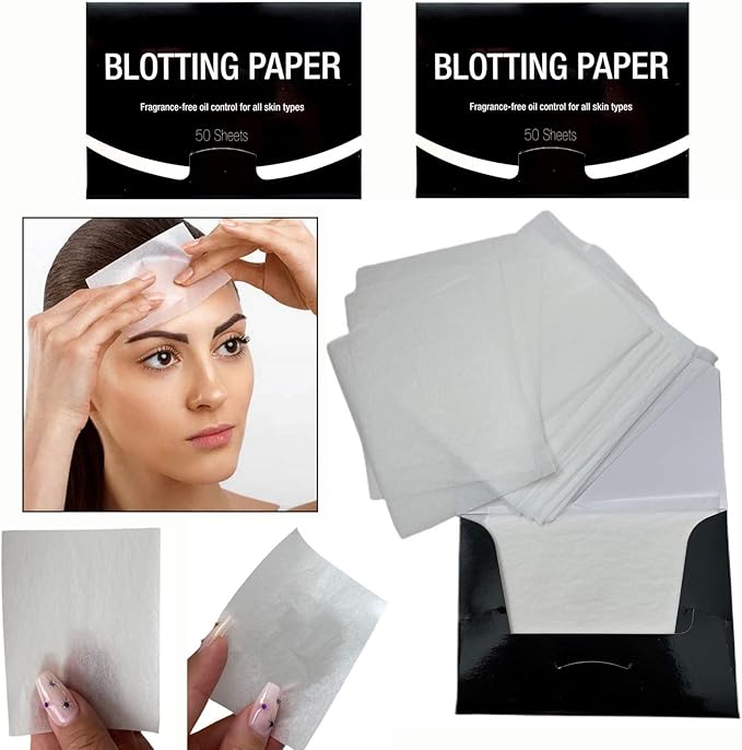 2 Pks FRAGRANCE-FREE Unscented Natural Abaca Blotting Paper - 100 Oil Blotting Sheets - Makeup Friendly UNISEX Oily Skin Shine Blotter Photography Zoom Meetings Travel Gym School - MADE IN TAIWAN-VivaGrace Women