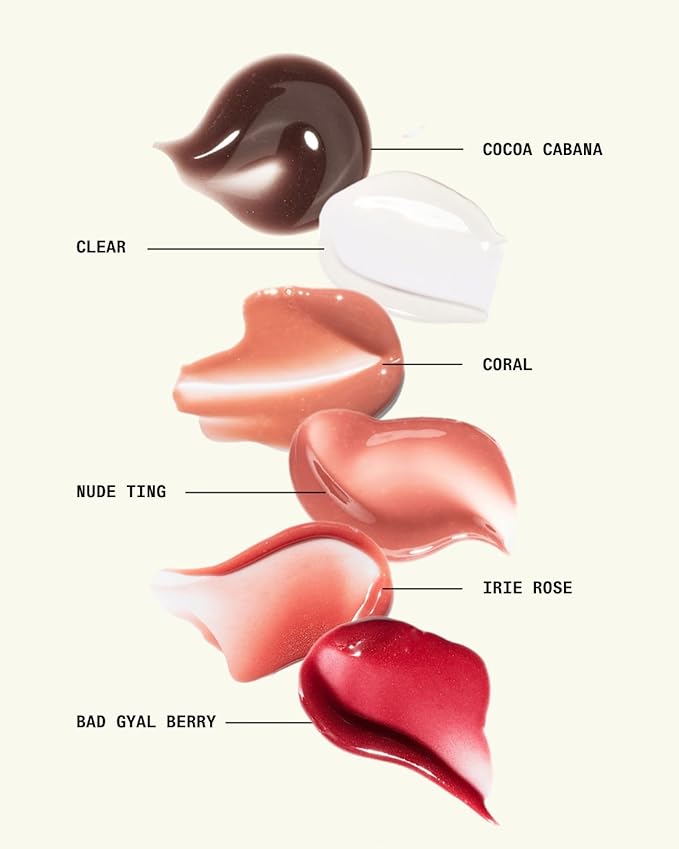 Cay Skin Isle Lip Balm SPF 30 – High Shine, Hydrating + Sheer Lip Gloss in Vanilla Brown Sugar Flavor – Formulated with Natural Ingredients for All Skin Tones – Irie Rose-VivaGrace Women