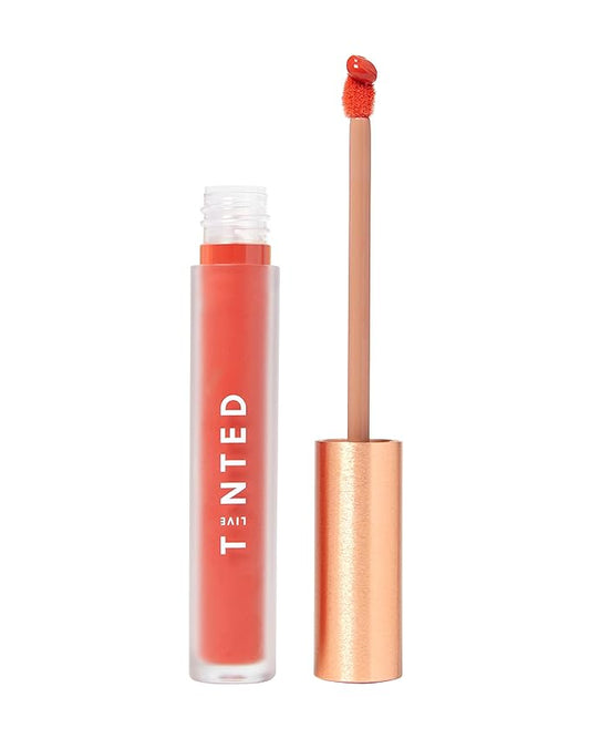 Live Tinted Huelip Liquid Lip Crème - Weightless, Long-Lasting Liquid Lip with Hyaluronic Acid and Jojoba Oil For a Soft, Comfortable, Moisturized Finish - 0.09 fl oz - Orangey Red-VivaGrace Women