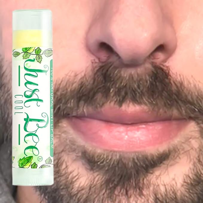 100% Natural Beeswax Lip Balm with Organic Oils (Cool Peppermint, 4 pack)-VivaGrace Women