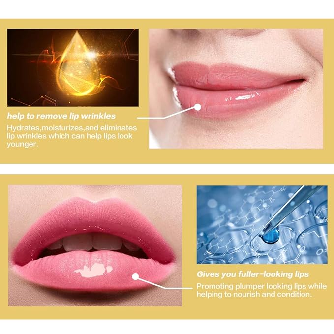 KISSIO Natural Lip Plumper,Lip Plumping Lip Gloss,Lip Plumper Gloss,Derol Lip Plumper,Moisturizing& Reduce Fine Lines 5.5ml For Day Ues-VivaGrace Women