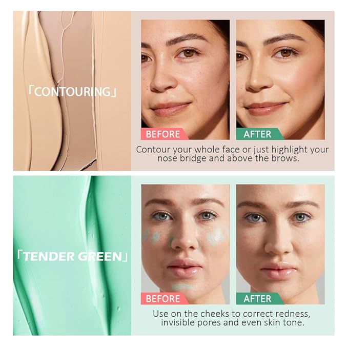 Concealer Cream Makeup Palette Color Corrector,Under Eye Brightener Concealer Dark Circle Concealer Palette,Waterproof Foundation Cream Based Makeup Palette Full Face Contour Kit for Beginners-VivaGrace Women