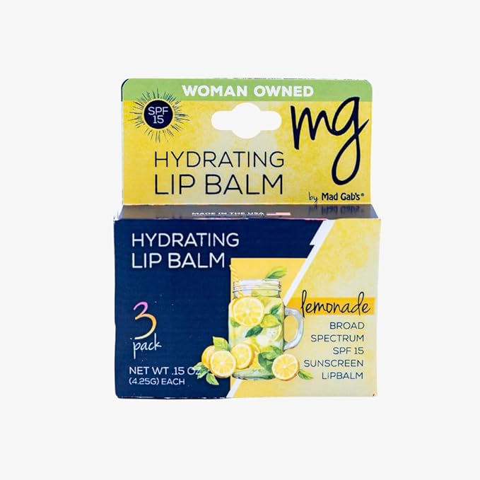 Mad Gab's MG Signature Lemonade Balms with SPF 15 (Pack of 3)-VivaGrace Women
