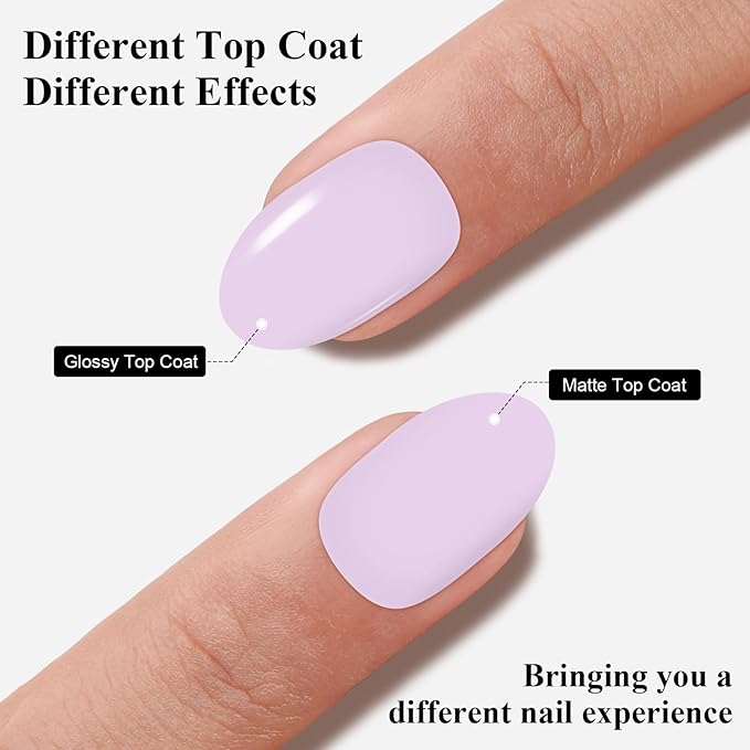 Imtiti Gel Nail Polish, Light Purple Color Gel Polish for Salon & DIY Nail Design, 0.5 Fluid Ounces