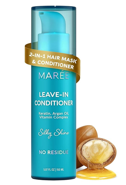 MAREE Leave In Hair Mask Keratin Treatment Conditioner - Leave In Conditioner for Curly Hair, Dry Damaged and Wavy - Extremely Deep Conditioning Mask - Hair Moisturizer - Tratamiento Para el Cabello-VivaGrace Women